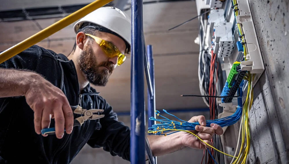 electrician working on some wiring