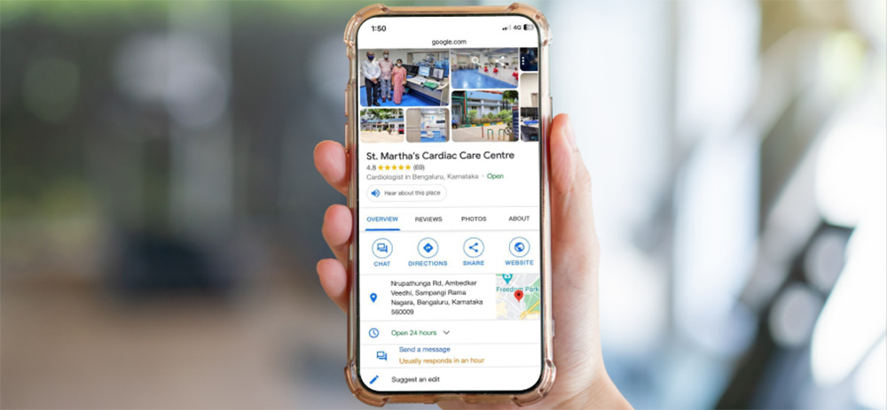 google business profile on a phone